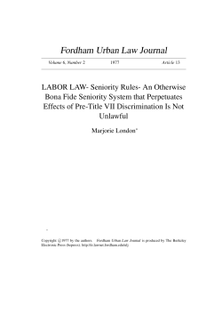 Fordham Urban Law Journal