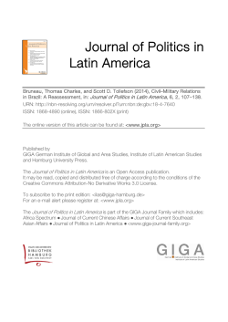 Civil&ndash;Military Relations in Brazil: A Reassessment
