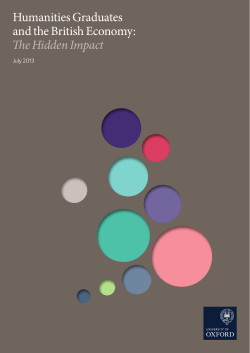Humanities Graduates and the British Economy: The Hidden Impact