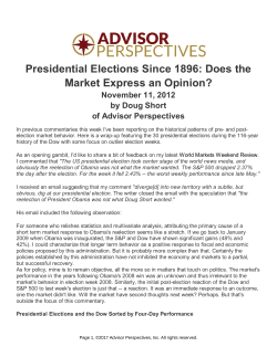 Presidential Elections Since 1896: Does the Market Express an