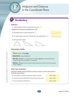 Midpoint and Distance in the Coordinate Plane