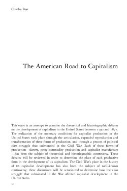 The American Road to Capitalism