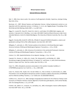 Mineral Systems Science - Western Mining Services