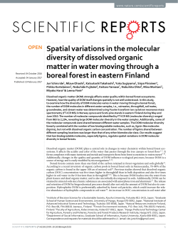 Spatial variations in the molecular diversity of dissolved organic