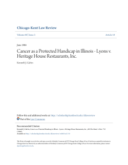 Cancer as a Protected Handicap in Illinois