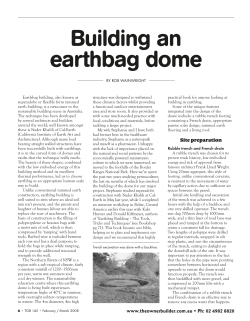 Building an earthbag dome