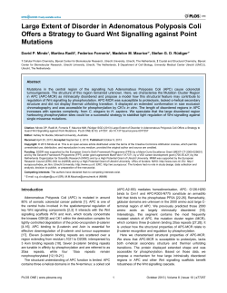 Large Extent of Disorder in Adenomatous Polyposis Coli Offers a