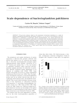 Scale dependence of bacterioplankton patchiness