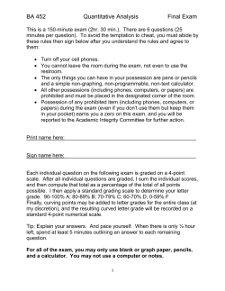 BA 452 Quantitative Analysis Final Exam