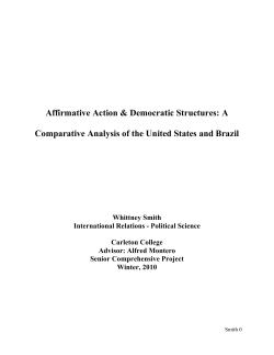 Affirmative Action and Democratic Structures: A