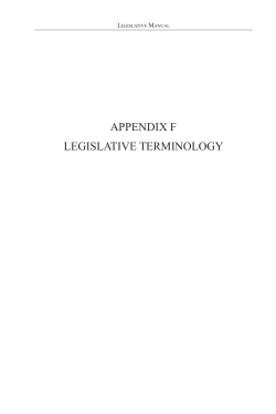 Legislative Terminology