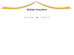 solve multiple inequalities