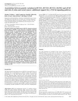 Associations between genetic variation in
