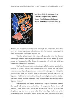 1 Amapola, the protagonist of distinguished playwright and
