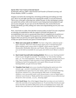 October 2012 &ndash; Sprint After Your Goals at Cheetah Speed