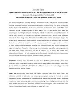 Margaret Glover, Images of Peace in Britain