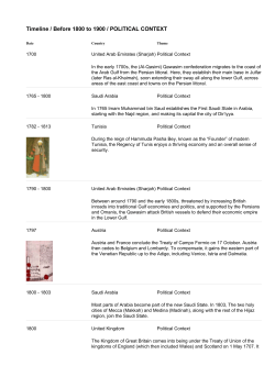 Timeline / Before 1800 to 1900 / POLITICAL CONTEXT