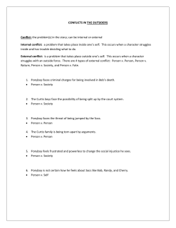 CONFLICTS IN THE OUTSIDERS review sheet