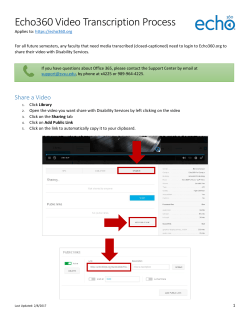 Echo360 Video Transcription Process