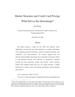 Market Structure and Credit Card Pricing