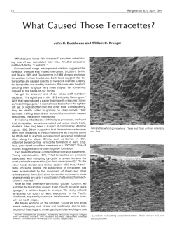 What Caused Those Terracettes? - Journals at the University of