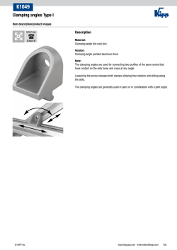 Clamping angles Type I