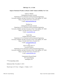 Impact of Inclement Weather on Hourly Traffic Volumes in Buffalo