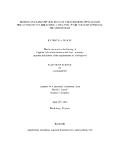 terrain and landcover effects of the southern appalachian mountains