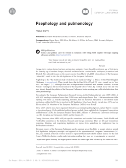 Psephology and pulmonology - European Respiratory Journal