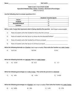 Math 6 Quiz RETAKE &ndash; Equivalent Relationships, Ratios, Proportions