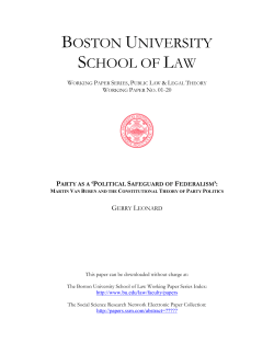 party as a `political safeguard of federalism`