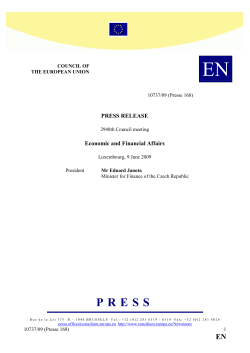 Economic and Financial Affairs - Council of the European Union