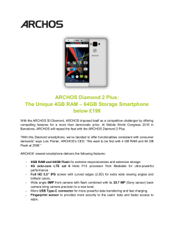 ARCHOS Diamond 2 Plus: The Unique 4GB RAM – 64GB Storage