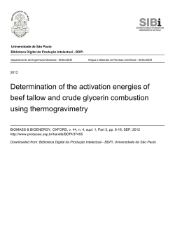 Determination of the activation energies of beef tallow