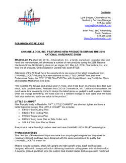 channellock, inc. featuring new products