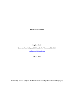 Alternative Economies