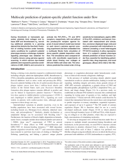 Multiscale prediction of patient-specific platelet