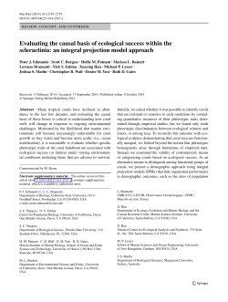 Evaluating the causal basis of ecological success within the