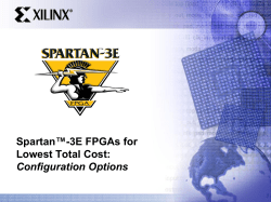 Spartan-3E FPGAs for Lowest Total Cost: Configuration Options