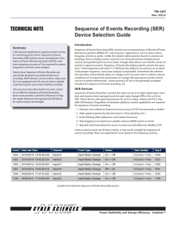 SER Device Selection Guide