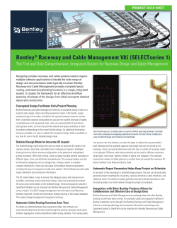 Bentley® Raceway and Cable Management V8i