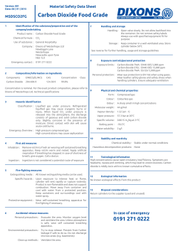 0191 271 0222 Carbon Dioxide Food Grade