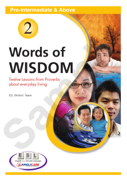 CONTENTS Words of Wisdom