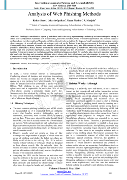 Analysis of Web Phishing Methods - International Journal of Science