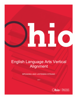 Speaking and Listening - Ohio Department of Education
