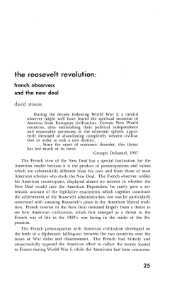 the roosevelt revolution: 25