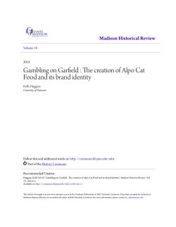Gambling on Garfield : The creation of Alpo Cat Food and its brand