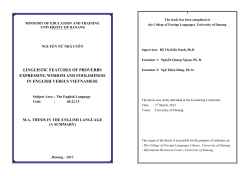 linguistic features of proverbs expressing wisdom and foolishness in