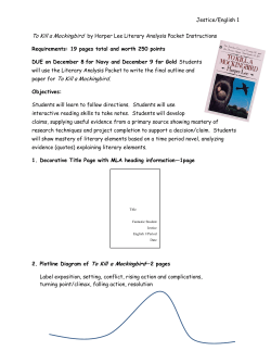 Literary Analysis Packet instructions for TKAM - Lewis