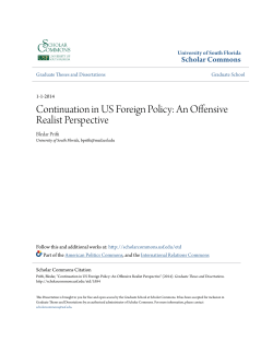 Continuation in US Foreign Policy: An Offensive Realist Perspective